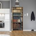 3D Vintage Bookshelf Door Stickers Library Bookcase Home Bedroom Wallpaper Decal Removable Waterproof Self Adhesive Poster Mural.