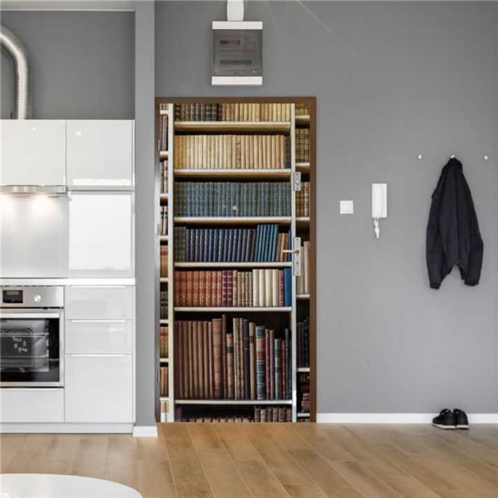 3D%20Vintage%20Bookshelf%20Door%20Stickers%20Library%20Bookcase%20Home%20Bedroom%20Wallpaper%20Decal%20Removable%20Waterproof%20Self%20Adhesive%20Poster%20Mural%20-%20Image%203