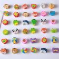 100pcs/set Kawaii Eraser Creative Cartoon Mini Pencil Rubber Animal Fruit Christmas Erasers for Kids School Stationery Supplies. 
