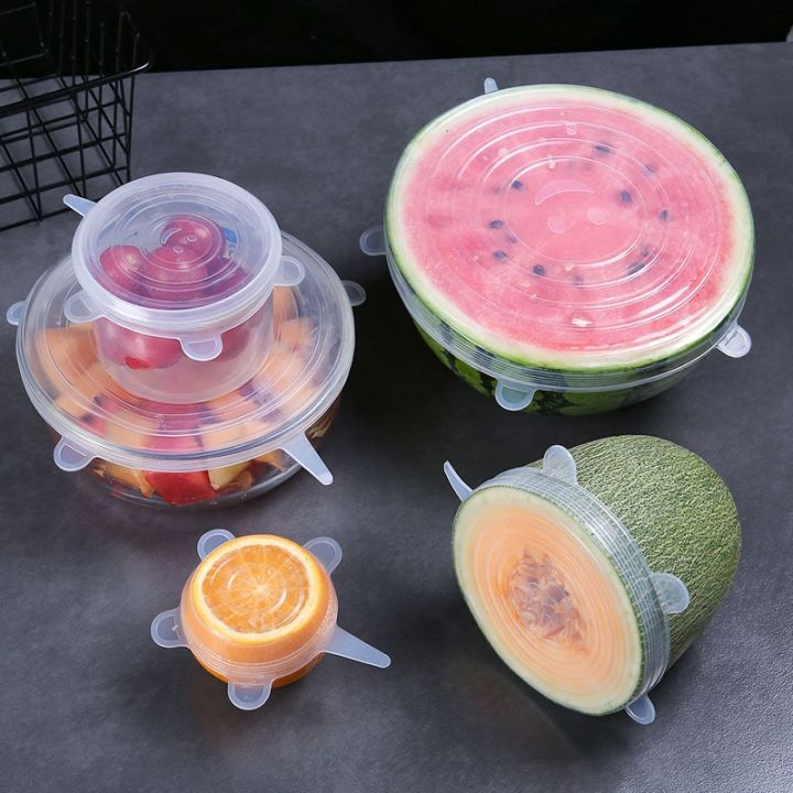 Silicone%20Stretch%20Lids,%20Reusable%20Plastic%20Wrap%20Alternative,%206-Pack%20Eco%20Friendly%20Food%20Storage%20Covers,%20Clear%20Color%20-%20Image%202