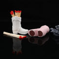 Qiunery Cowboy Boot Match Holder Ceramic Cowgirl Boot Decor Bathroom Match Holder Western Cowboy Boot Design Matches Jar Home Decoration For Bathroom Bedroom Fireplace Kitchen.