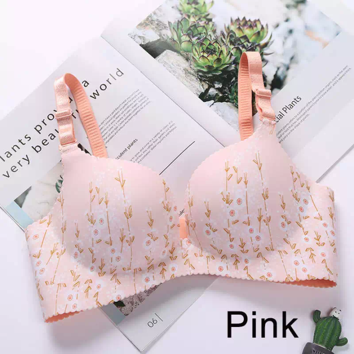 Women's Flowers Print Seamless Bra