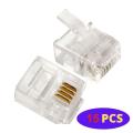 RJ11 Telephone Line Cord Connector For Intercom PABX System. 