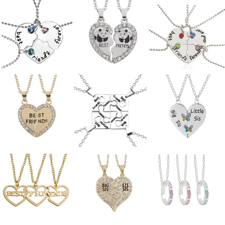 New Best Friends Necklace For Women Girls Broken Heart Puzzle Musical Note Pendant Necklaces BFF Friendship Forever Jewelry Gift