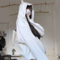 Angel wings cat ears star hoodie cute soft girl autumn winter with thick velvet and loose top jacket.