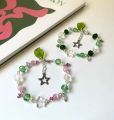 TXT TEMPTATION inspired beaded bracelet | KPOP jewelry | moa gift | handmade beaded bracelet | pink and green jewelry. 