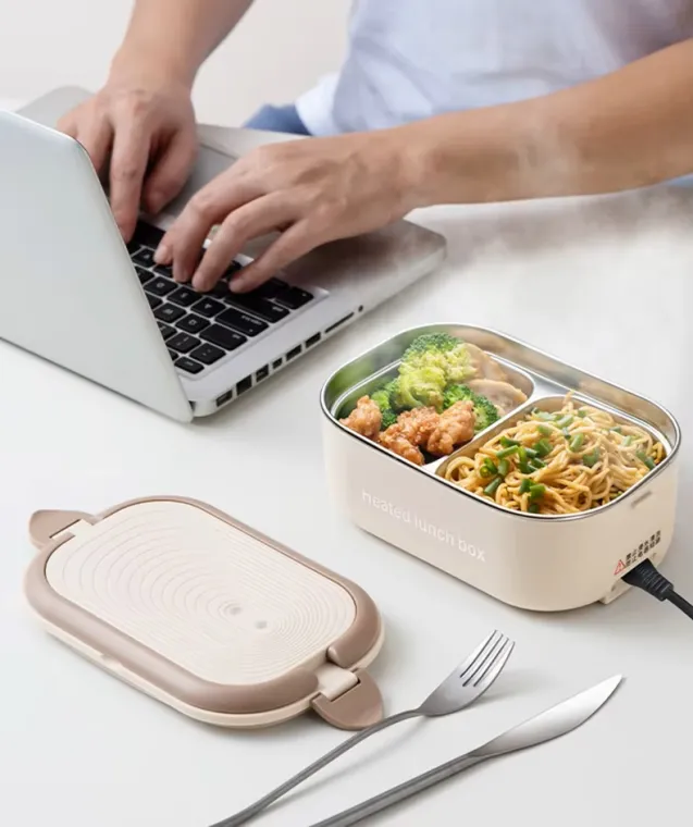 Smart electric warm lunch box. Electric Heated Lunch Box .2 L Durable Travel Food Warmer Stainless Steel Constant Temperature Lunch Box
