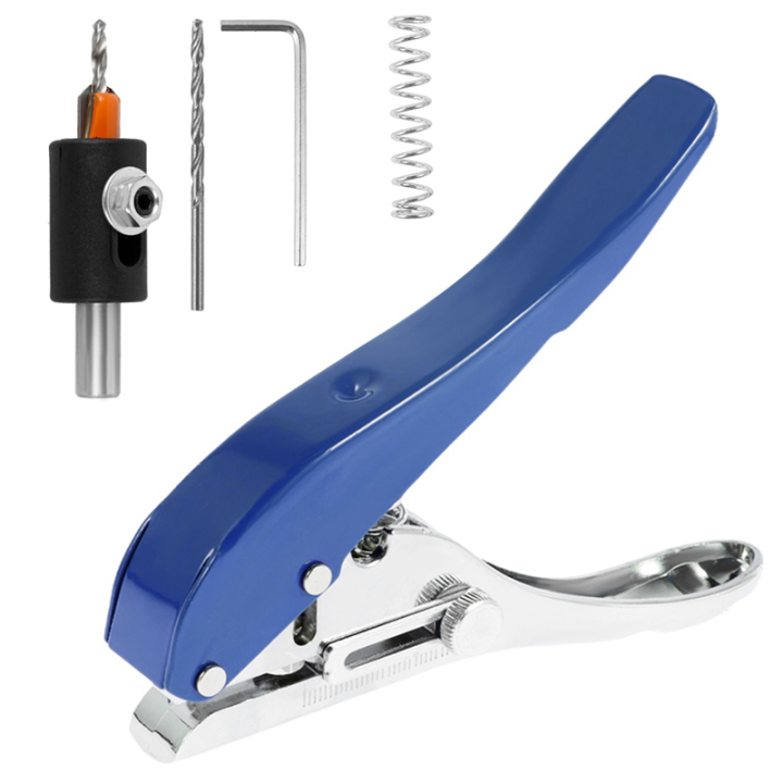 Punch Pliers Metal Punch Pliers 8mm Hole Card Punching Tool for Plastic Sheet Photo Paper PVC ABS Opener Nail Hole Plier