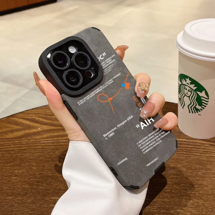 Luxury%20AIR%20Sneake%20suede%20soft%20leather%20label%20phone%20case%20for%20iphone%2015%2014%2012%2013%2011%2014%20Pro%20Max%20X%20Lens%20protect%20Anti-drop%20Armour%20cover%20-%20Image%203