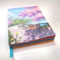 200 sheet Multicolor paper-Aesthetic design Notebook (7.5"/5.5" size).