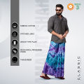 Amanat Shah Lungi Modhumoti 5 Hand Linen Multicolor Print & Batik Lungi for Men. 