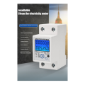 Din Rail Digital Single Phase Reset Zero Energy Meter White Energy Meter ABS Energy Meter KWh AC220V Electric Meter LCD Digital Energy Electric Meter.