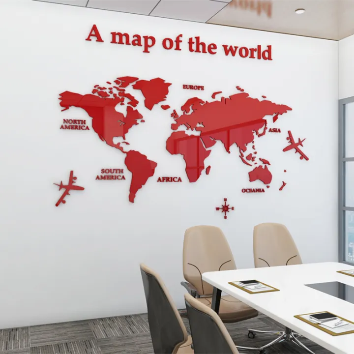 World%20Map%20Wall%203D%20Acrylic%20Wall%20Stickers%20Three-dimensional%20Mirror%20Stickers%20Bedroom%20Office%20Background%20Wall%20Decoration%20Stickers%20-%20Image%205