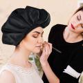 1Pc Reversible Satin Bonnet Hair Caps Double Layer Adjust Sleep Night Cap Head Cover Hat For Curly Springy Hair Styling Accessories.