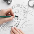 6pcs Circle Template for Drafting, Geometric Shape Stencils Circle Square Measuring Ruler for Building Formwork Drawing. 