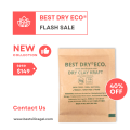 6 gram 50 pcs Best Dry Eco®  30% moisture absorption capacity premium quality dry clay silica gel desiccant. 