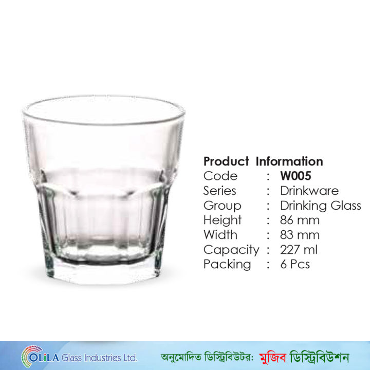 Crystal%20Clear%20Coke/Drinking%20Glass%20(6%20Pieces)%20Set%20OLiLA%20W005%20-%20Image%205