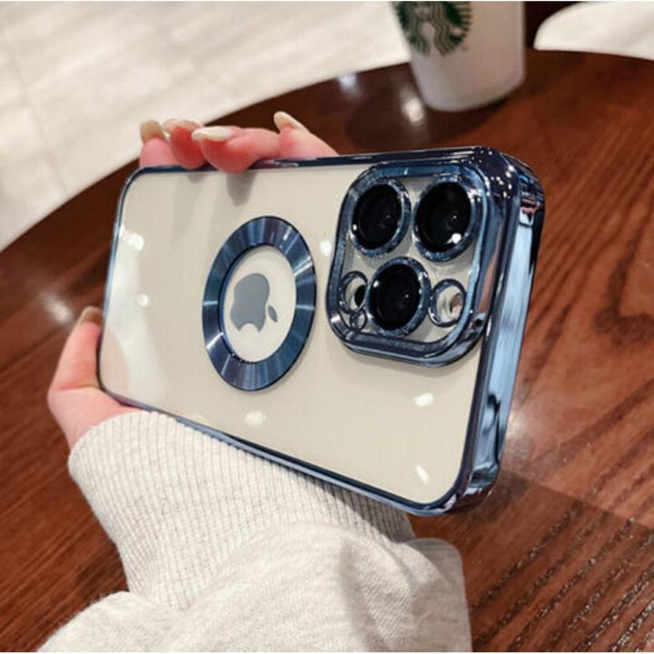 for iphone 11 PRO MAX Soft Color Borders Logo Hole With Camera Protection Clear Back Case