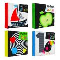 NYT Temall Soft Baby Cloth Book Infant Educational Black White Cognize Cloth Book Toy. 