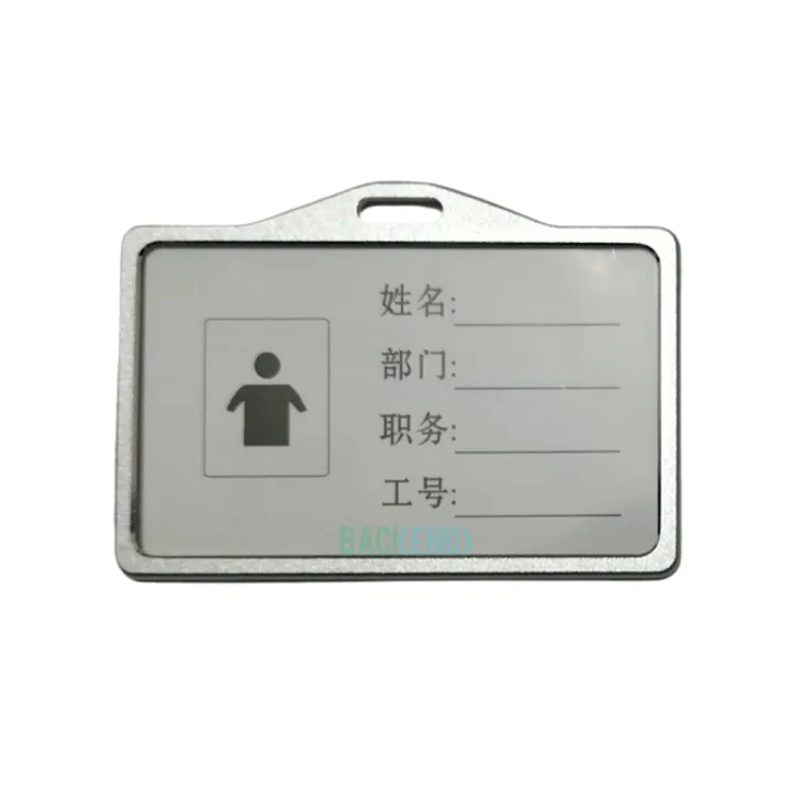 Metal%20Aluminum%20Alloy%20Horizontal%20ID%20Card%20Holder,%20Pack%20of%205%20-%20Image%202