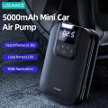 Usams Zb215 Mini Car Air Pump Automatic Tyre Inflator Smart Digital Tire Pressure Detection 5000mAh Big Capacity LED Digital. 