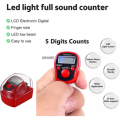 Digital Electronic LED Tasbih Finger Tally Counter Islamic Zikr Islam Muslim. 