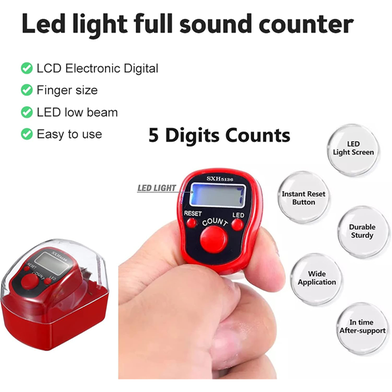 Digital Electronic LED Tasbih Finger Tally Counter Islamic Zikr Islam Muslim