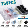 250Pcs Heat Shrink Butt Terminals Solder Seal Sleeve Wire Connector Waterproof. 