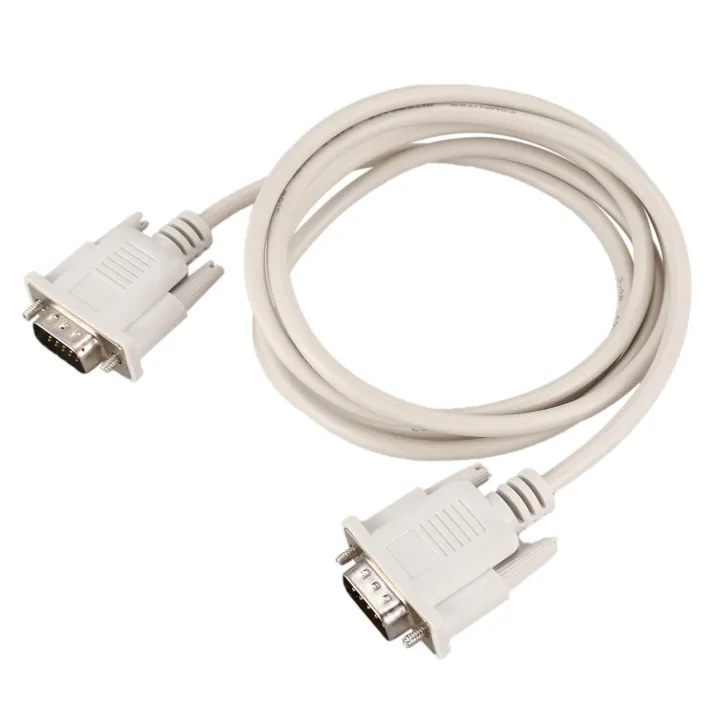 1.4M%20RS232%20DB9%209%20Pin%20Male%20to%20VGA%20Video%2015%20Pin%20Male%20Adapter%20%20Gray%20-%20Image%202