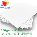 220 gsm A4 Size Solid cardstock Matte White Paper - 20 Sheet Bundle. 