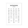 Hiragana and Katakana Chart Art Print Black White Japanese Alphabet Poster Japan Wall Pictures Canvas Painting Home Decor.