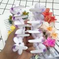 Fashion Gradient Color Egg Flower Hair Clip Simple Style Hair Accessories Shark Clip Transparent Headwear Flower Shape Claw Clip. 