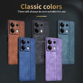 for Xiaomi Redmi Note 13 5G Case Soft PU Leather Camera Protect Matte Back Cover. 