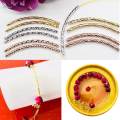 4Pcs Copper Noodle Tube Beads Curved Jewelry Findings Craft Golden 2×30mm. 