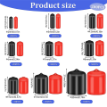 200 Pieces Rubber End Caps Flexible Screw Cap Covers Plastic Screw Caps In 9 Size. 
