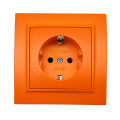 Wall Socket One Orange Socket With Earth Colorful European standard DIY Socket 16A 250V Legrand Schneider Livolo USB With Ground. 