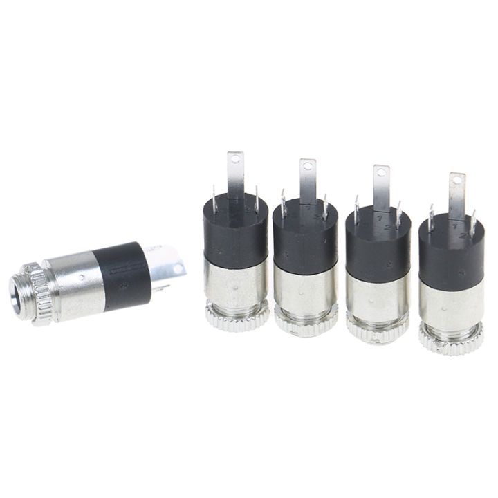 5Pcs Silver PJ392 3.5mm Stereo Female Audio Headphone Connector Jack Socket Plug