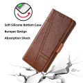 Case For Itel P55 Plus 4G Cover Wallet protective cover Magnetic buckle leather flip cover TPU back cover Insert bag mobile phone case.