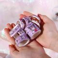 10Pcs/Set Sanrio Diary Series Decorative Adhesive Tape Cartoon Masking Washi Tape Diy Scrapbooking Sticker Label Stationery Kids gift mymelody Kuromi Cinnamoroll.