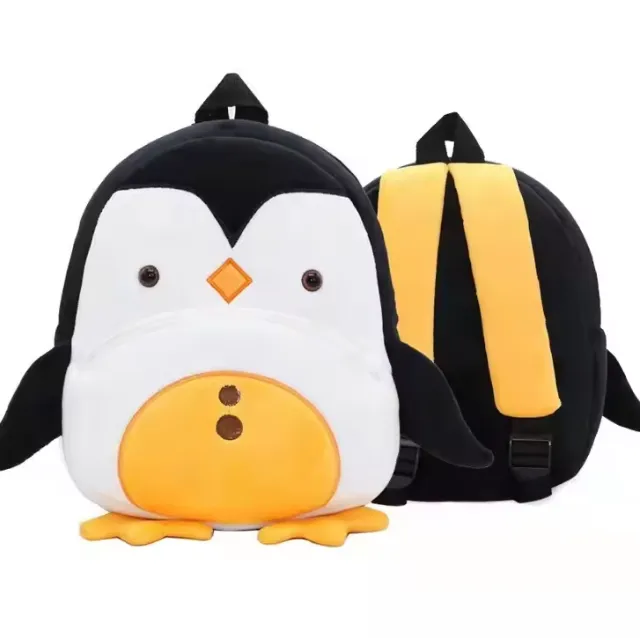 10x11%20Inches%20Toddler%20Plush%20Penguins%20Backpack%20Cute%20Baby%20Backpacks%20for%20Boy%20Girl%20Mini%20Backpack%20Preschool%20Baby%20Schoolbag%20-%20Image%202