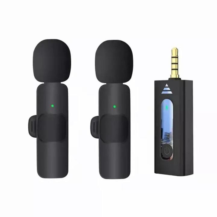 K35 Dual Wireless Microphone 3.5m,supported for camera,sound card,smartphone(Dual mic, single receiver)