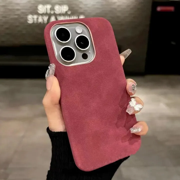 HOCE%20Luxury%20Suede%20Leather%20Phone%20Cases%20For%20iPhone%2011%2012%2013%2014%2015%2016%2017%20Pro%20Max%20X%20XR%20XS%20Max%208%207%2016%20Plus%20Case%20Ultra%20Thin%20Slim%20Soft%20Cover%20-%20Image%202