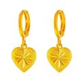 The same 999 real gold earrings from the gold store, flower and leaf earrings, love stars, 18K for my girlfriend.