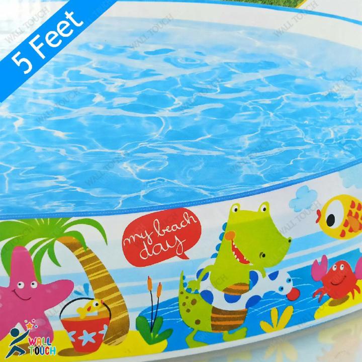 Kids%20Baby%20Children%20Inflatable%20Swimming%20Pool%20Bath%20Tub%20Portable%20Outdoor%20Summer%20Water%20Fun%20Play%20Toy%20(6%20Feet%20/%205%20Feet)%20-%20Image%202
