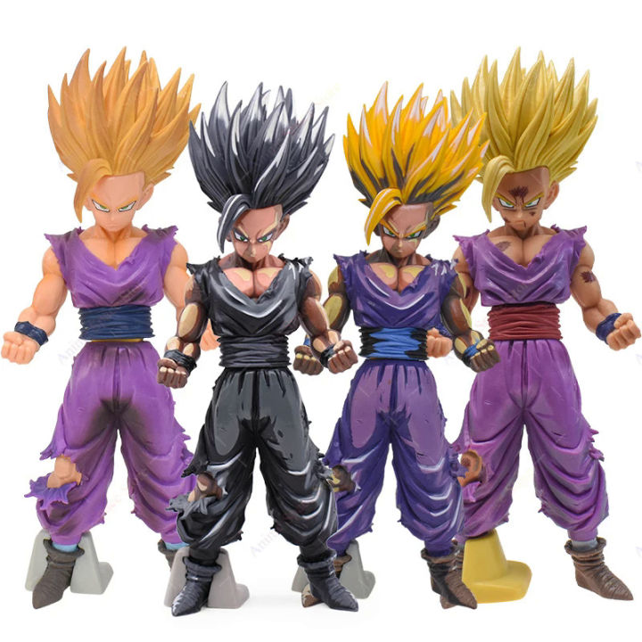 【Solitary waves】4 Styles Dragon Ball Z Son Gohan Super Saiyan Fighting Chocolate Black Ver. Figurine Toys PVC Action Figure Model Hight Quality