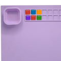 Silicone Painting Mat with Cup Silicone Painting Mat for Kids Silicone Craft Mat for Painting for Resin, DIY & Art Work, 1 PCS Purple Silica Gel. 