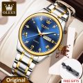 OLEVS 5563 Stainless Steel Quartz Watch For Men And Women. 