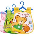 Cartoon Faced Plastic Waterproof Bibs For Baby. 