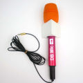 DB Journalist/Reporters Microphone for Mobile Phone with Chaina filtering Foam 3.5mm 4 pole jack Wooden Body Hand made Microphone. 