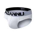 (1 Pieces) ADANNU Sport Cotton Underwear Men Jockstrap Briefs U Convex Men Underpants Male Panties Patchwork Mens Innerwear AD127. 